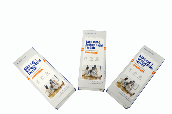 ISO9001 Plastic Sars Cov 2 Antigen Rapid Test Kit ผลลัพธ์ใน 15 นาที Labnovation Test