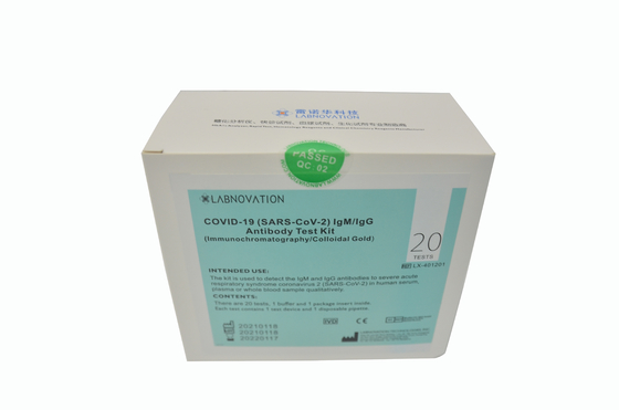 ชุดทดสอบตนเองแอนติบอดี OEM กลุ่มอาการทางเดินหายใจเฉียบพลันรุนแรง Coronavirus 2 ชุดทดสอบ