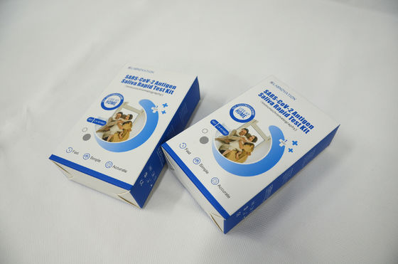 ชุดทดสอบตัวเอง SARS-CoV-2 น้ำลาย ชุดทดสอบน้ำลาย RTK Ag แบบพกพาแพ็คเดียว
