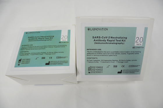 ISO13485 ชุดทดสอบแอนติบอดีทำให้เป็นกลางอย่างรวดเร็ว ความแม่นยำ 95.00%