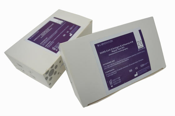 ชุดทดสอบ A&amp;B ของเชื้อ CoV-19 Antigen Influenza 90% ชุดทดสอบไข้หวัดใหญ่ A และ B ความจำเพาะสูง 90%