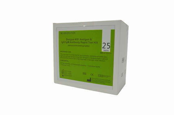 ISO13485 25 ชุดทดสอบ Dengue Antigen Antibody Test Kit สำหรับ NS1 IgM IgG