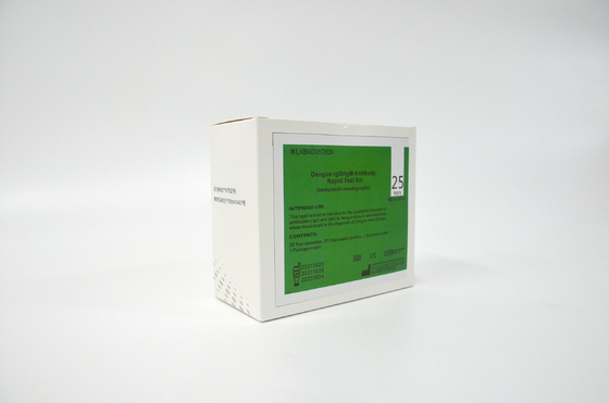 ชุดทดสอบอย่างรวดเร็ว 25PCS IgG IgM แบบมืออาชีพ Dengue Antibody Detection Kit