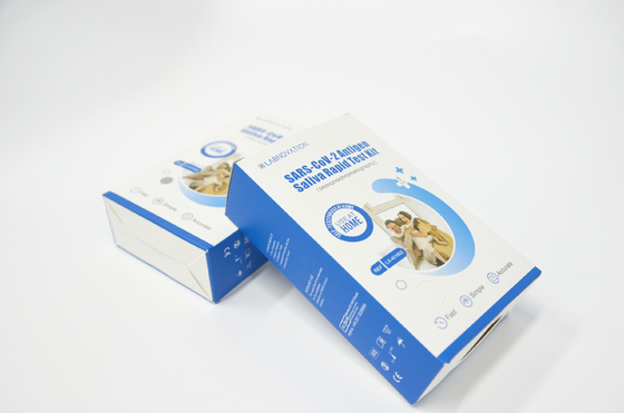 ปฏิกิริยาตอบสนองอย่างรวดเร็ว SARS-CoV-2 Saliva Home Test Kit การทดสอบ RTK ความแม่นยำสูงที่บ้าน