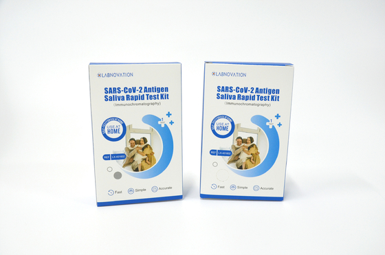 ปฏิกิริยาตอบสนองอย่างรวดเร็ว SARS-CoV-2 Saliva Home Test Kit การทดสอบ RTK ความแม่นยำสูงที่บ้าน