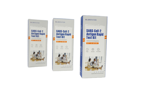 ISO9001 Plastic Sars Cov 2 Antigen Rapid Test Kit ผลลัพธ์ใน 15 นาที Labnovation Test
