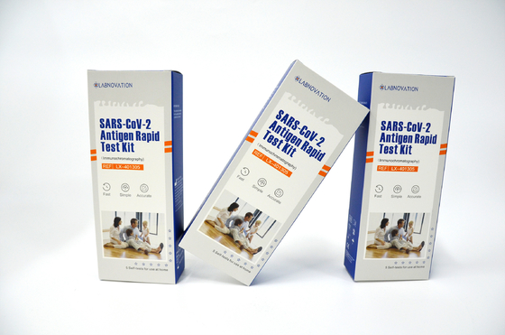 ISO9001 Plastic Sars Cov 2 Antigen Rapid Test Kit ผลลัพธ์ใน 15 นาที Labnovation Test