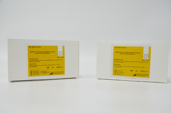ชุดทดสอบ SARS-CoV-2 Antigen RTK 100.00% 20 การทดสอบ Labnovation Test