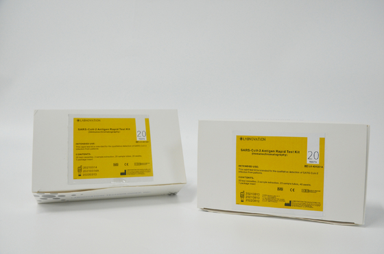ชุดทดสอบ SARS-CoV-2 Antigen RTK 100.00% 20 การทดสอบ Labnovation Test