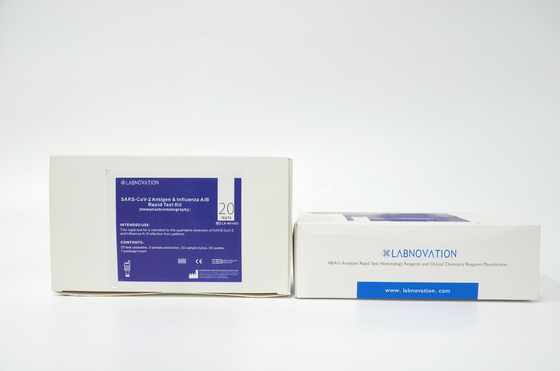 Labnovation 20 ชุดทดสอบไข้หวัดใหญ่ AB สำหรับการรักษาเบื้องต้น