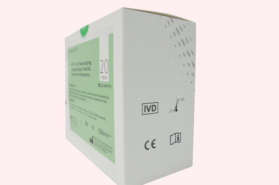 OEM ODM COVID-19 Neutralizing Antibody ชุดทดสอบ 20 ชุดทดสอบต่อกล่อง