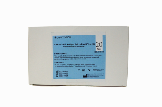 CE MSDS Rapid Antigen Test Kit ชุดทดสอบน้ำลาย RTK 99% ความจำเพาะ