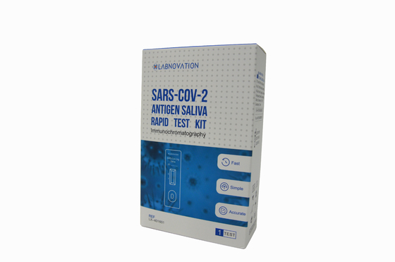 ISO Cov-19 แบบพกพาแอนติเจนอุปกรณ์ทดสอบอย่างรวดเร็วชุดทดสอบน้ำลายได้รับการอนุมัติโดยKKM