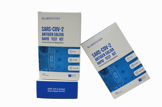 ISO Cov-19 แบบพกพาแอนติเจนอุปกรณ์ทดสอบอย่างรวดเร็วชุดทดสอบน้ำลายได้รับการอนุมัติโดยKKM