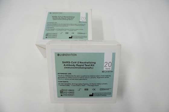 ISO9001 Universal Neutralizing Antibody Test Kit ตัวอย่างพลาสม่าซีรั่มในเลือดทั้งหมด
