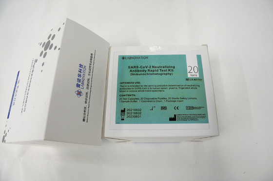 ISO13485 ชุดทดสอบแอนติบอดีทำให้เป็นกลางอย่างรวดเร็ว ความแม่นยำ 95.00%