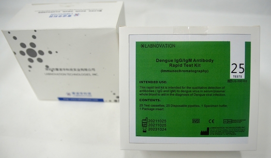 ISO13485 15 นาทีชุดทดสอบ Dengue Antibody IgM IgG สำหรับคลินิกโรงพยาบาล