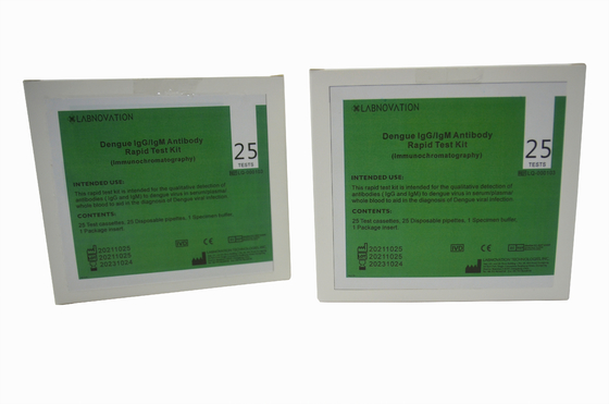 ความแม่นยำ 95% ชุดทดสอบ IgG IgM แอนติบอดี 30ul สำหรับการติดเชื้อไวรัสไข้เลือดออก
