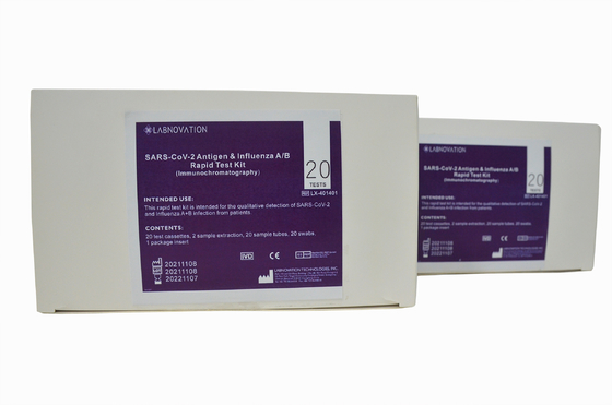 Professional CoV-19 Antigen Influenza AB ชุดทดสอบ 20 การทดสอบ