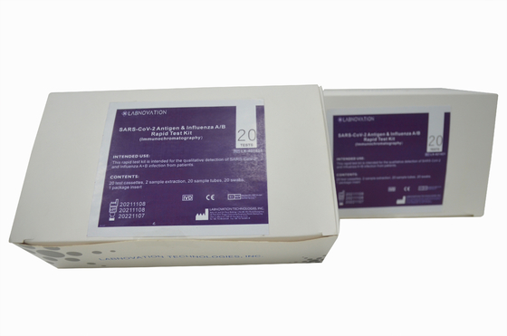 Oropharyngeal Swab Rapid Flu ชุดทดสอบ Combo Antigen Influenza A &amp; B ชุดทดสอบ