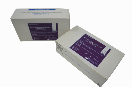 ชุดทดสอบ A&amp;B ของเชื้อ CoV-19 Antigen Influenza 90% ชุดทดสอบไข้หวัดใหญ่ A และ B ความจำเพาะสูง 90%