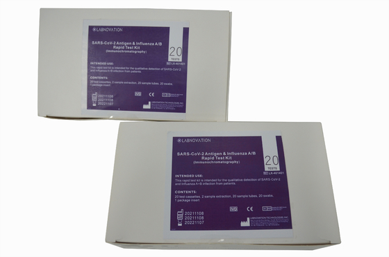 ISO 13485 Professional Influenza AB ชุดทดสอบ Flu Swab Antigen Kit