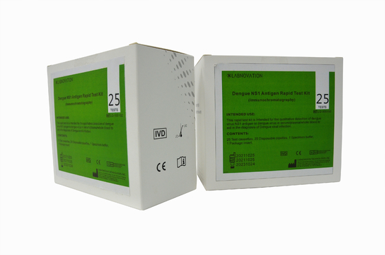 ISO9001 15 Min Dengue NS1 Ag Rapid Test Kit สำหรับการตรวจจับเชิงคุณภาพ