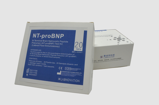 การทดสอบ POCT ของหัวใจล้มเหลว N-Terminal Brain Natriuretic Peptide Precursor NT-ProBNP ชุดทดสอบ