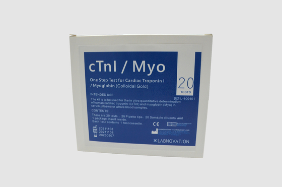 Custom Serum Plasma CTnI Myo POCT ชุดทดสอบ 10 การทดสอบถึง 50 การทดสอบ