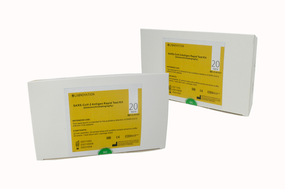 ชุดทดสอบแอนติเจน ISO13485 Sars-Cov-2 เวลาทดสอบ 15 นาที 20 ชุดทดสอบ/ชุด