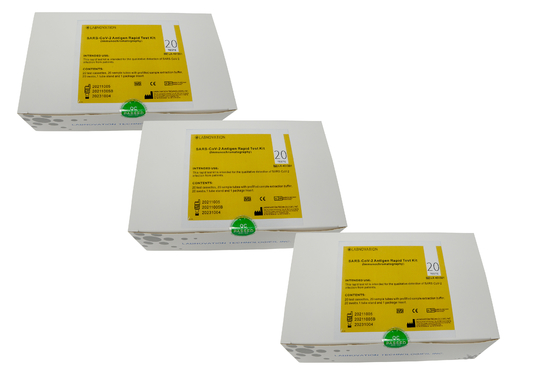 ชุดทดสอบแอนติเจน ISO13485 Sars-Cov-2 เวลาทดสอบ 15 นาที 20 ชุดทดสอบ/ชุด