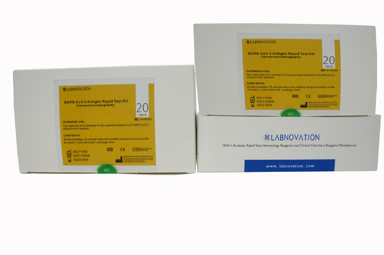 การวินิจฉัย SARS-CoV-2 Antigen Rapid Test Kit ใบรับรอง CE 20Tests/Kit